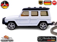 🎁🚦 🆕 VERY RARE KEY CHAIN WHITE MERCEDES BENZ G CLASS G WAGON 💕GREAT GIFT💕🎁 picture