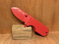 WESN X Ekster Microblade All Red D2 Plain Edge Titanium Frame Ltd Ed EXCELLENT picture