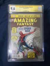 true believer cgc 9.6 amazing fantasy #1 signed stan lee marvel comic books picture