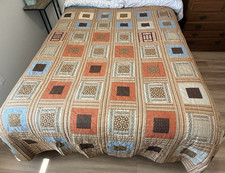 Antique 19th Century Two-Sided Split Bars and Framed Squares Quilt, 83