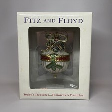 Vintage Fitz and Floyd Christmas Ornament 2003 Blown Glass Pinecone Florentine picture