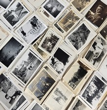 Bulk 1000 Pc Lot B&W Vtg Photo Snapshots Crafting Scrapbook Junk Assorted Art 1A picture