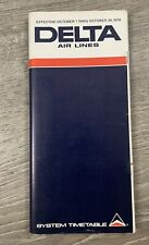 1974 Delta Air Lines System Timetable - October 1, 1974 Thru October 26, 1974 picture