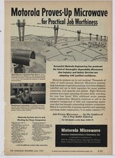 1953 Motorola Microwave Radio Ad: Texas-Illinois Natural Gas Pipeline Co. Job picture