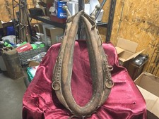 BEAUTIFUL Antique Vintage Leather Horse Mule Plowing Collar picture