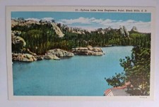 Postcard - Sylvan Lake from Engineers Point, Black Hills, South Dakota, USA picture