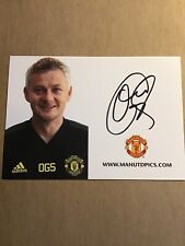 Ole-Gunnar Solskjaer, Norway 🇳🇴  Manchester United 2019/20 hand signed picture
