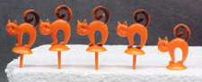 5 Vintage Rosbro Halloween Arched Cat Cake Cupcake 1.5
