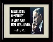 8x10 Framed Henry Ford Quote - Failure picture