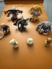 Vintage Lollie's Clay Figurines Lot 1980s & 1996 Hallmark Merry Miniatures set picture