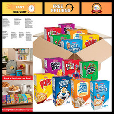 Kellogg's Cold Breakfast Cereal, Bulk Pantry Staples, Kid Snacks, Variety Pack ( picture