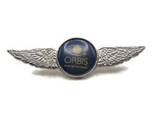 Orbis Flying Eye Hospital Pilot Wings Pin Saving Sight Worldwide Charity Badge picture