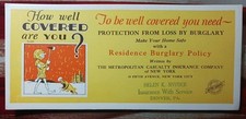 VINTAGE large Ink Blotter HELEN SNYDER Denver Colorado Metropolitan Insurance picture