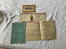 WWI FRENCH ARMY 4 ITEMS LABEL MILITARY PROTECTION GEAR, 5 FRANC & GERMANS TOOK picture