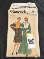 VTG Butterick 5138 Sewing Pattern Misses Sz: 26 1/2 Skirt & Shawl Uncut picture