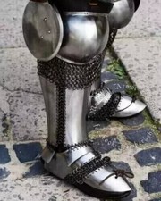 Medieval Legs protection armor Set for buhurt and steel fight Hardened chainmail picture