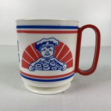 DAWN DONUTS Vintage Plastic Coffee Cup Mug Restaurant Fast Food Advertising picture