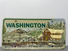 Vintage Washington State License Plate 1983 - 1986 designed & Signed picture