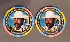 Pair of Fred Whitfield Sam's Town Las Vegas $1 Poker Chips NFR Rodeo 1998 Unused picture