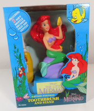 VTG 1991 Disney Little Mermaid Ariel Toothbrush and Stand Janex NEW SEALED picture