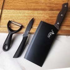 3-Piece Stainless Steel Kitchen Knife Set – Chef, Paring, & Fruit Knives picture