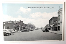 VTG 1941 WALNUT RIDGE AR Postcard MAIN STREET LOOKING WEST Teich Archives MINT picture