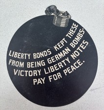WW 1 Era Bomb Shaped Liberty Bond Promotion, C. 1918-1919, Double-Sided, Paper picture