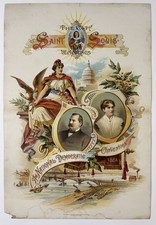 RARE 1888 Poster Democratic Nat. Convention St. Louis Grover Cleveland & Francis picture