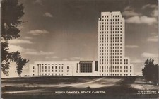 RPPC Postcard North Dakota State Capitol Bismark ND 1934 picture