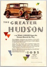 Vintage 1929, Hudson, Auto, Automobile, Car, 20's Print Ad picture