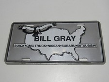 VTG Bill Gray Buick Pittsburgh Pennsylvania Metal Dealership Booster Plate Tag picture