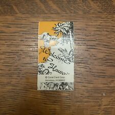 Vintage Girlie Feature Matchbook Welcome To Hawaii Novelty Risque Unstruck picture