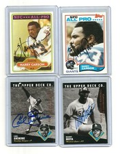 1994 ud 125th GOLD anniversary SIGNED carl ERSKINE #187 & manny MOTA #139 lot mt picture