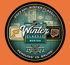 2023 NHL WINTER CLASSIC SOUVENIR PUCK DUELING PITTSBURGH PENGUINS  BOSTON BRUINS picture