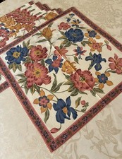 NOS Vintage 16-Pc Floral Table Linen Set - Service for 8 Placemats & Napkins picture
