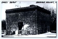 c1954 DMCI Depot Beaver Valley Iowa IA Train Depot Station RPPC Photo Postcard picture