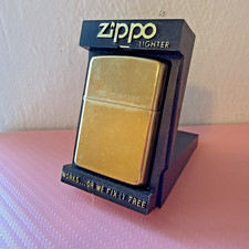Vintage Solid Brass Zippo 1932- 1989 picture