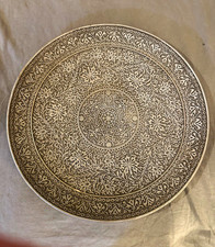 Antique c1890 WS&S Wilhelm Schiller & Sohn Bohemian Majolica 12” Charger picture