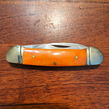 Rough Rider RR046 Always Ready 2-Blade Slipjoint Pocketknife Orange Bone 2001 picture