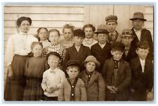 c1910's Students And Teacher At School RPPC Photo Unposted Antique Postcard picture