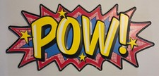 Vintage metal sign  POW  60's T.V Batman vibes picture