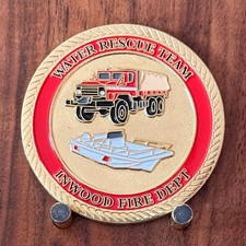 Inwood Fire Dept Water Rescue Team Challenge Coin  W#31 picture