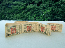 Palisades Amusement Park The Monster Ride Tickets Strip 12 Consecutive Numbers picture