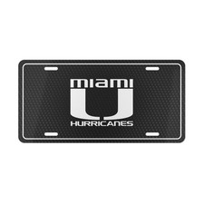 Miami Hurricanes License Plate Auto Car Tag Metal Aluminum (Vanity Plate) picture