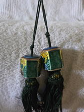 Kutani Ware Japanese Vintage Hanging Scroll Weight FUCHIN picture