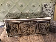 Vintage Chivas Regal Advertising Tin Boxes 10x4 picture