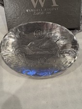 Wendell August Forge Hammered Aluminum Duck & Beretta Tray/Dish (New) Aprx 8