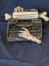 Edgar Allan Poe Spooky Typewriter Resin Prop Figurine Tabletop Decor 10