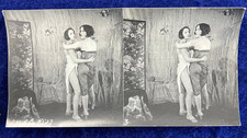 1927 Flapper Lesbian Couple Risque Photo Stereoscope Mutoscope Vintage picture