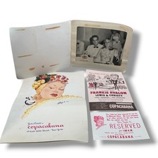 Vintage 1960s Jules Podell Copacabana NYC Menu Wine List Photo Frankie Avalon picture